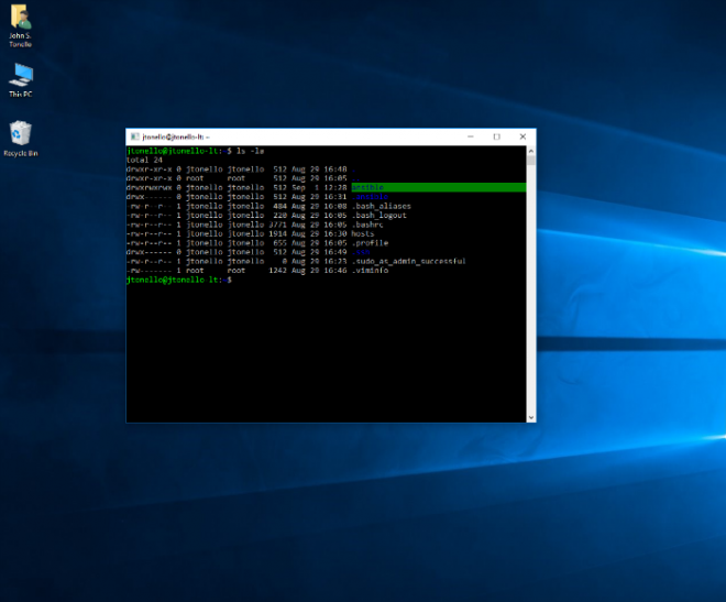 The joy of bash on Windows